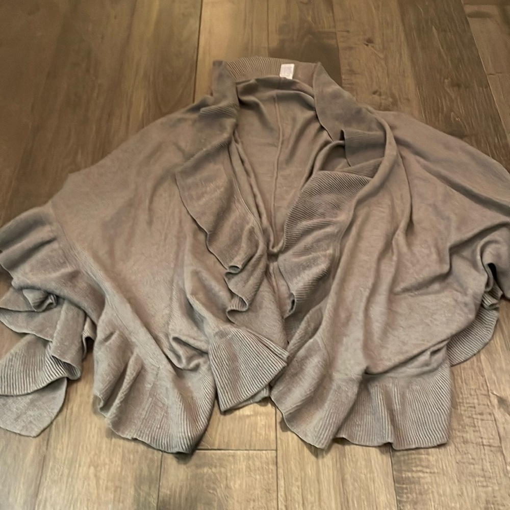 Tan sweater shawl- dress up any outfit